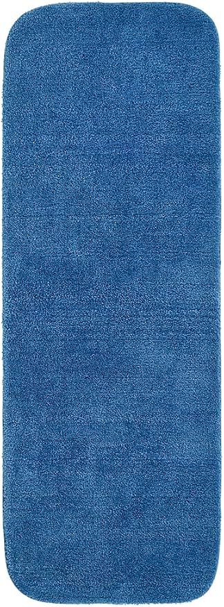 Garland Rug Traditional Nylon Washable Electric Blue 2 Bath Rugs (21" X 34", 22" X 60") - Soft, Absorbent, and Stylish for Your Bathroom