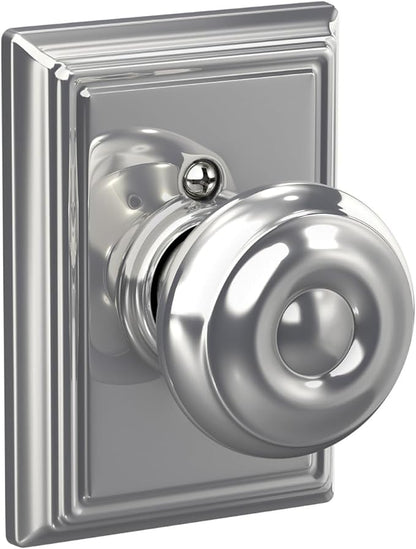 SCHLAGE Lock Company SCHLAGE Knob with Addison Trim Non-Turning Lock, Bright Chrome (F170 GEO 625 ADD)
