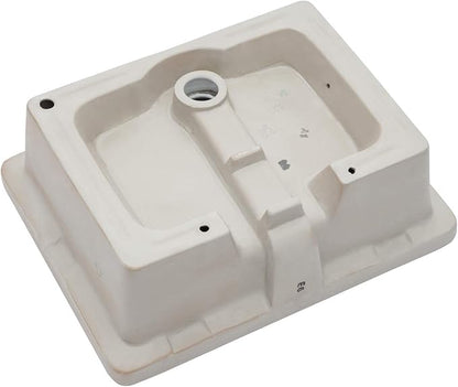 Lordear Undermount Bathroom Sink 20x16 Inch Undermount Rectangle White Porcelain Ceramic Bathroom Lavatory Vanity Sink Basin with Overflow