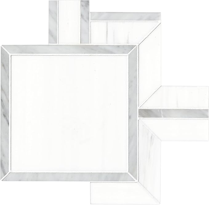 MSI Bianco Dolomite Alana 11 in. x 13 in. Polished Marble Mosaic Floor and Wall Tile for Bathroom, Kitchen Backsplash, Accent Wall Tile, and Shower Wall Tile