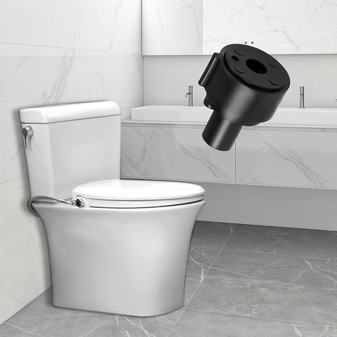 BOXOB 2pcs Replacement Knob for Brondell, Sturdy ABS Plastic Non Electric Bidet Knob Fitting, Black, 1.31 inches (L) x 0.47 inches (W)