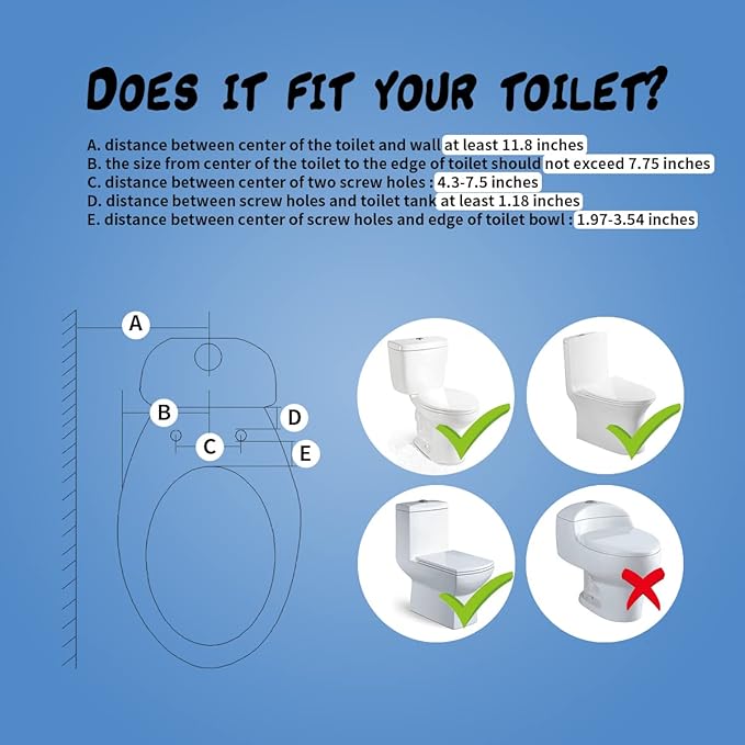 Bidet AMI910- Hot and Cold Water Bidet Attachment for Toilet - Self Cleaning Dual Nozzles(Frontal & Rear Wash) - Non-Electric Mechanical Bidet Toilet Attachment