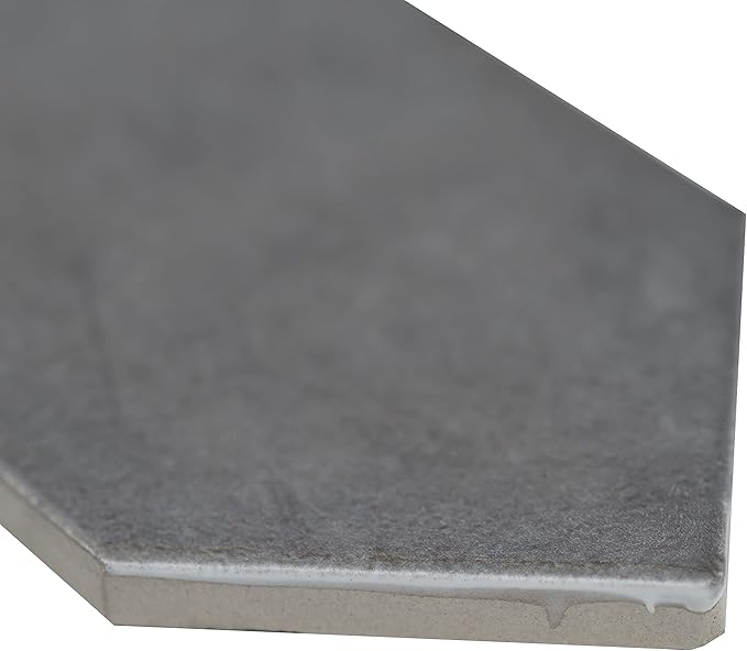M S International Renzo Storm Glossy Ceramic Picket Wall Tile for Bathroom, Kitchen Backsplash, Accent, and Shower - Sample