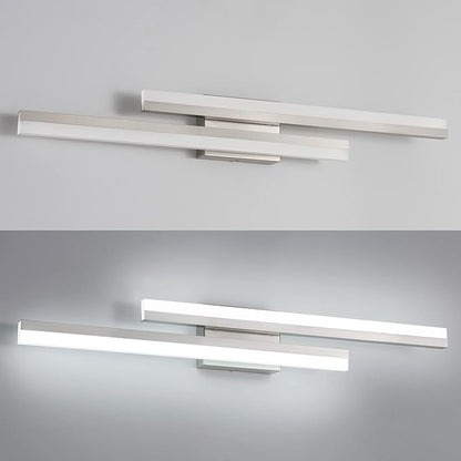 PRESDE 32inch LED Vanity Light Brushed Nickel Bathroom Light Fixtures Over Mirror Modern Bath Wall Lighting Bar