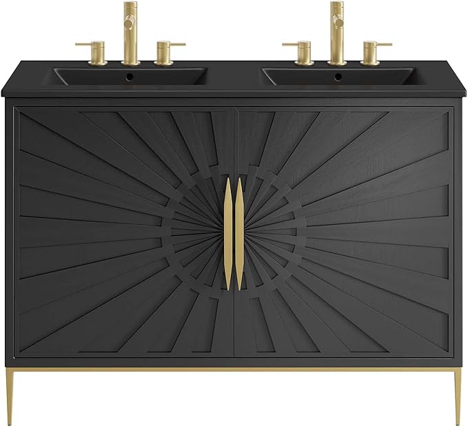 Modway Awaken Bathroom Vanity Cabinet, 48", Black Black