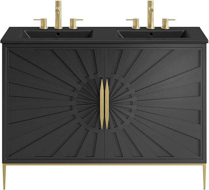 Modway Awaken Bathroom Vanity Cabinet, 48", Black Black