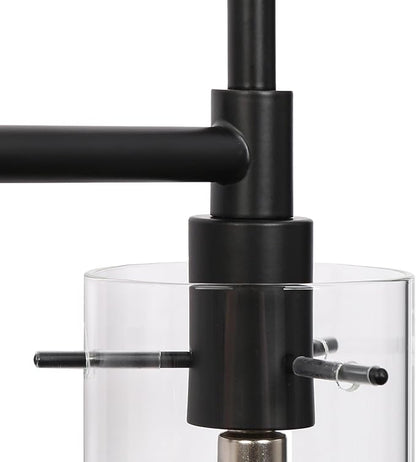 Bathroom Light Fixtures, Black Vanity Lights for Bathroom, 3 Light Bathroom Vanity Light, Black Wall Sconces Lighting with Clear Glass Shades