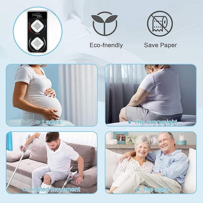 Bidet Attachment for Toilet, Hot and Cold Water Non-Electric Self Cleaning Dual Nozzle(Frontal/Rear Wash) for Bidet Toilet Seat, Adjustable Water Pressure, Extra Phone Holder for Bathroom