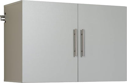 Prepac's HangUps Upper Storage Cabinet - Elegant and Spacious Wall Cabinets to Maximize Your Storage, 36" Size, Classic Light Gray Finish