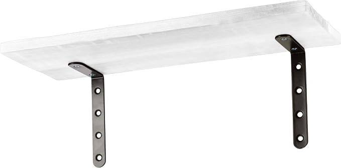 Lavish Home Floating Shelves - Set of 6 Shelves for Living Room, Kitchen, Bedroom, or Bathroom Decor - Wood Floating Shelves for Wall - Farmhouse Wall Décor (White)