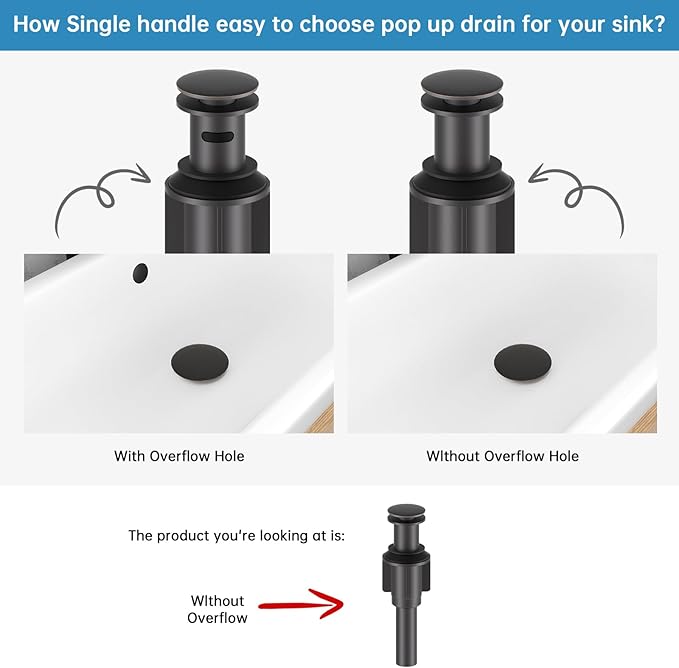 RUMOSE Tall Oil Rubbed Bronze Bathroom Faucet with Pop Up Drain Modern Single Handle One Hole Bathroom Vessel Sink Faucet Waterfall Spout Rv Lavatory Vanity Faucet Deck Mount Mixer Tap Stainless Steel