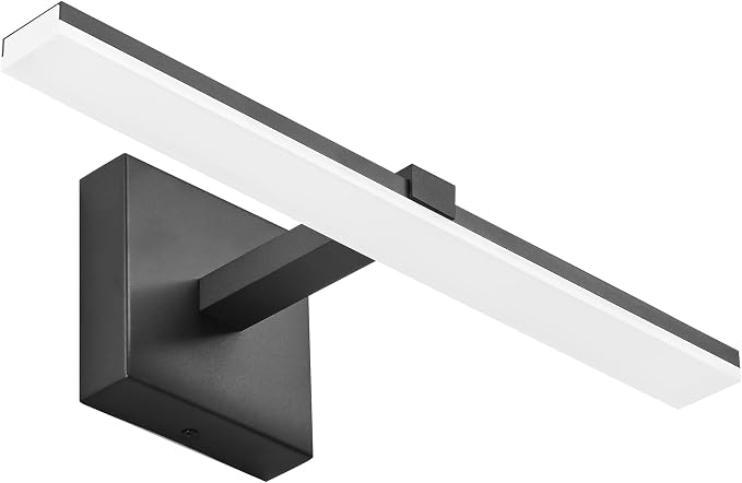 Black Bathroom Vanity Lights - 18 inch Modern LED Bathroom Light Fixtures Dimmable Vanity Light Acrylic Bath Room Lighting Fixture Over Mirror