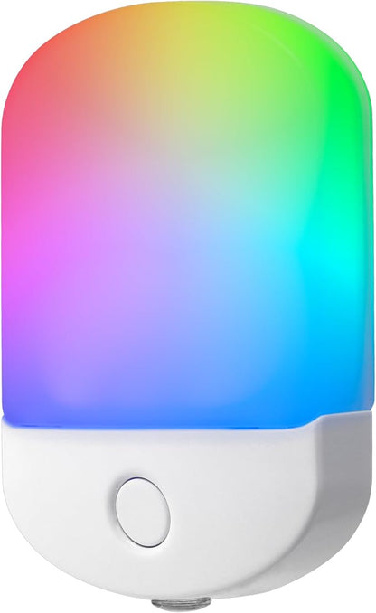 Energizer LED Color-Changing Plug in Night Light, Red, Green, Blue, Purple | Auto-On RGB Nightlight Plug into Wall for Kids, Adults, Girls, Boys, Toddlers, Bedroom, Bathroom, Hallway, 81567
