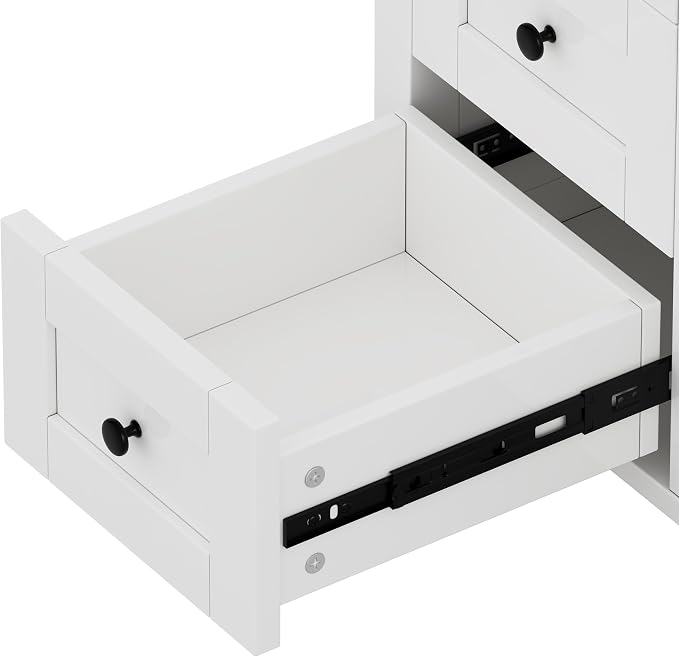 30" Bathroom Vanity with Sink, Freestanding Bathroom Cabinet | Ceramic Top & Backsplash, 3 Storage Drawers, 1 Tilt-Out Storage, Adjustable Shelving, Door Storage and Towel Bar, White