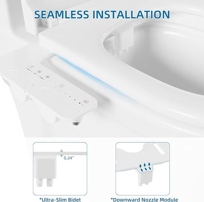 Garvee Non-Electric Bidet Attachment, Dual Nozzle, Side Control | Adjust water temp & pressure; self-cleaning nozzles; quick DIY install fits most toilets—fresh, comfortable rinse without pow