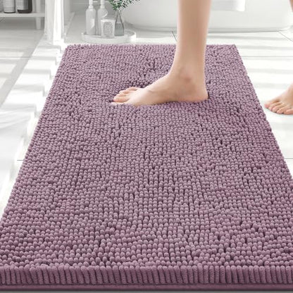 Smiry Bathroom Rugs 30X20, Luxury Chenille Extra Soft Absorbent Bath Mat