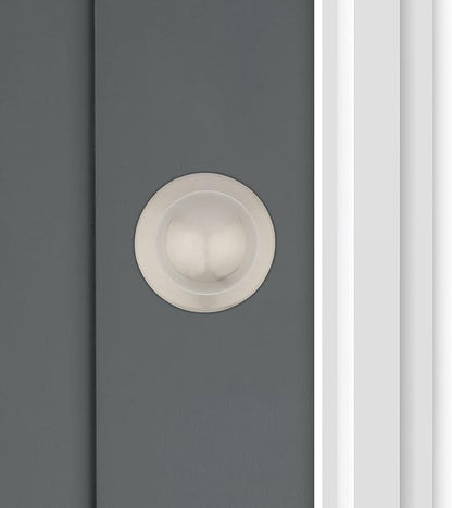 Kwikset Polo Dummy Door Knob, Single Sided Handle for Closets, French Double Doors, and Pantry, Satin Nickel Non-Turning Interior Push/Pull Door Knob, with Microban Protection