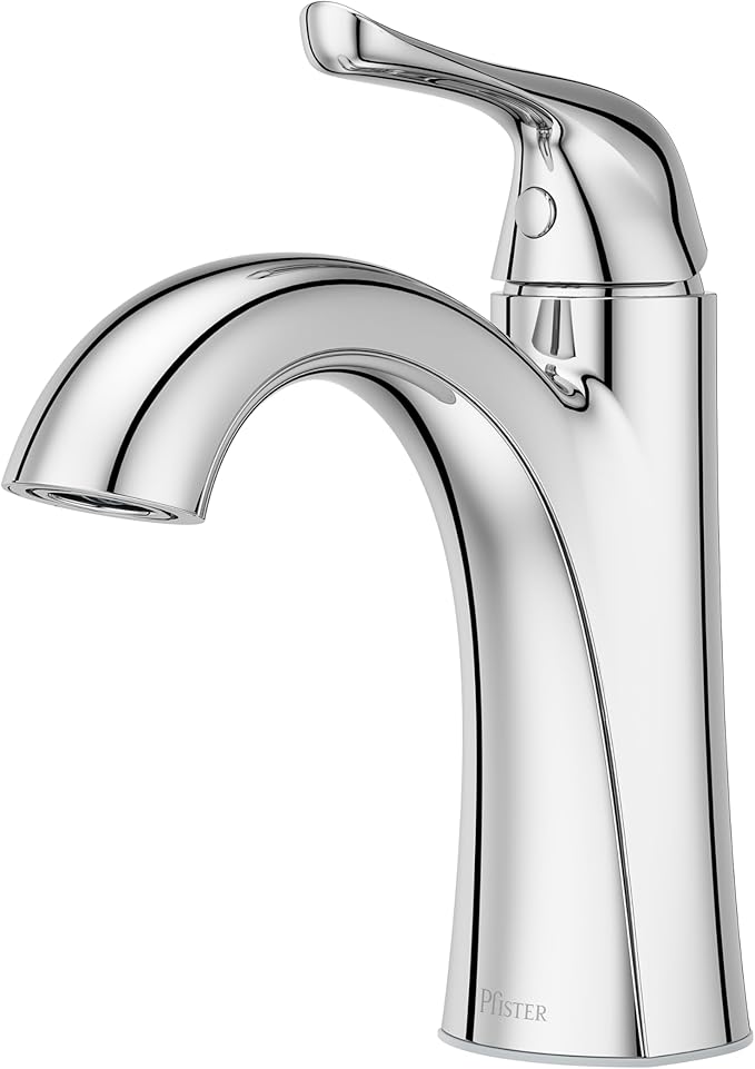 Pfister Willa Bathroom Sink Faucet, Single Control, 1-Handle, Single Hole, NSF Certified, Polished Chrome Finish, LF042MALCC