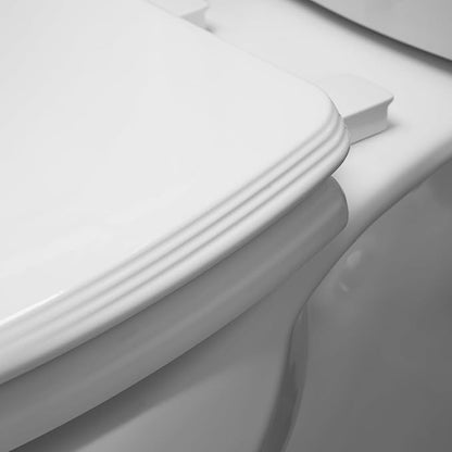 Bemis Ashland Modern Wood Toilet Seat with Decorative Edge, Slow Close, Secure Hinges, Made in USA, Elongated, Cotton White
