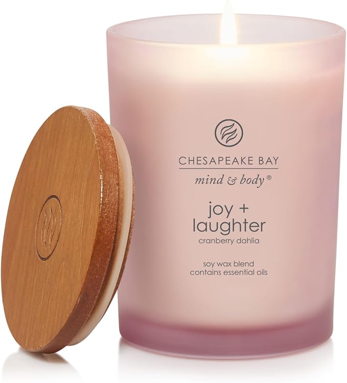 Chesapeake Bay Candle Scented Candle Joy + Laughter (Cranberry Dahlia) Medium Home Décor
