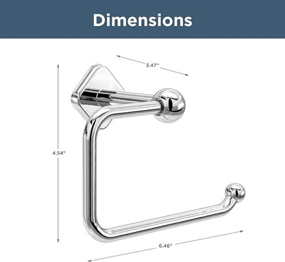 Franklin Brass Gainsville (1-Pack) Toilet Paper Holder, Euro Single Post Tissue Roll Wall Mount TP Storage, Polished Chrome Bathroom Decor, Accessories GNV50-PC