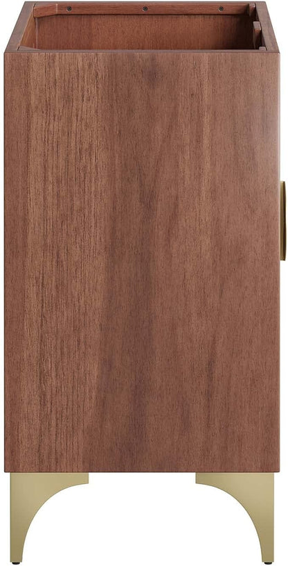 Modway Daylight Bathroom Vanity Cabinet-Sink Basin Not Included, 30 Inch, Walnut