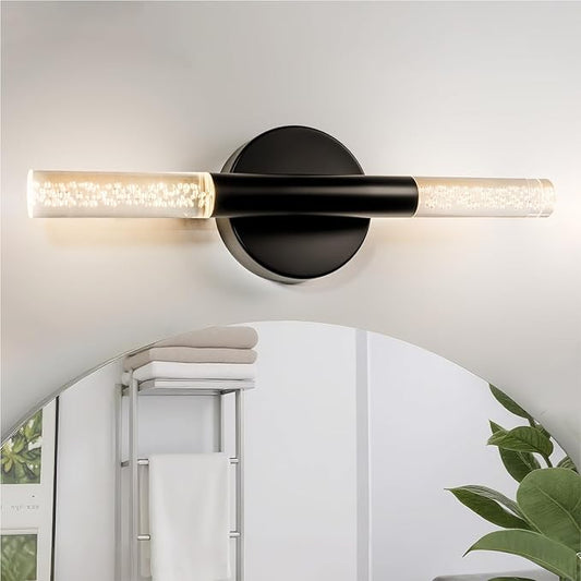 LED Bathroom Vanity Lights,16 inch Bathroom Light Fixtures Over Mirror,3000K Natural Warm Light, ETL＆UL Listed, Modern Wall Sconce for Bedroom,Living Room,Hallway,Black