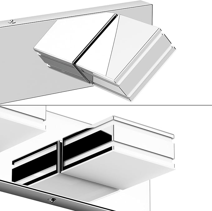 Ralbay Modern Chrome Vanity Light for Bathroom 4-Light 30inch Acrylic Modern LED Bathroom Wall Lighting Fixtures Over Mirror