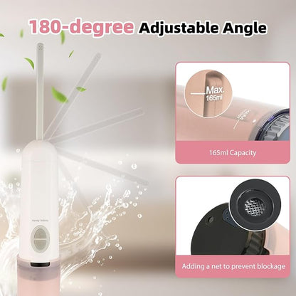 Hibbent Portable Bidet for Travel, High Pressure Handheld Electric Sprayer, Rechargeable Travel Bidet for Women & Men, Personal Hygiene Cleaning, Soothing Postpartum Care, Pink