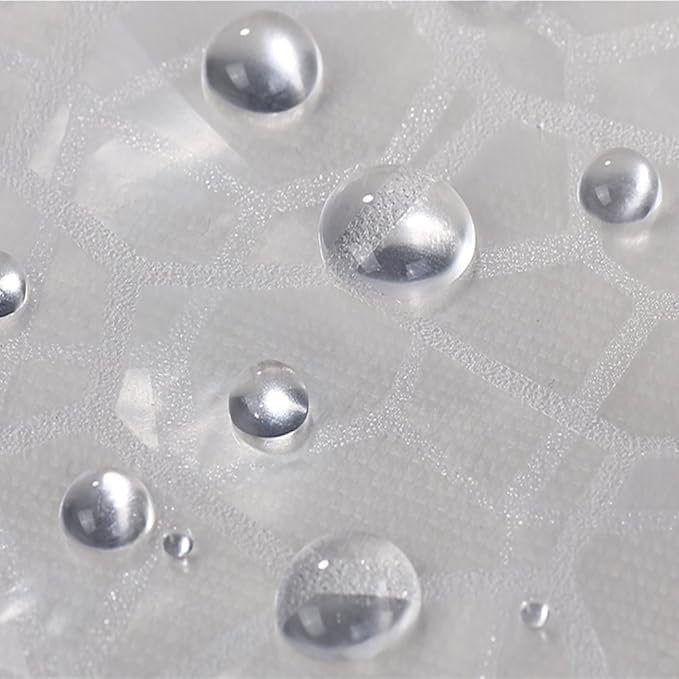 AooHome 54x72 Inch Stall Shower Curtain Liner, EVA 3D Water Cube Narrow Shower Curtain, Water Repellent Shower Liner, Heavy Duty, Semi Transparent