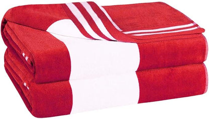 Superior Oversized Beach Towel, Red (Set of 2)