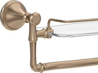DELTA 79710-CZ, 18" Glass Shelf with Bar, Champagne Bronze
