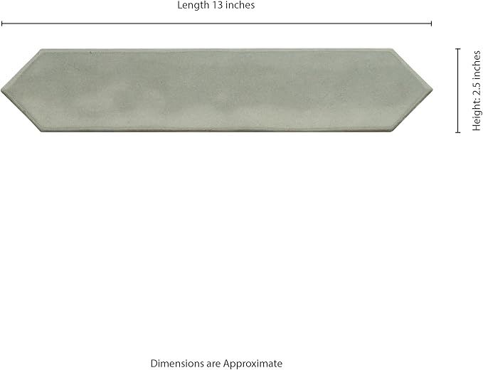 M S International Renzo Jade Glossy Ceramic Picket Wall Tile for Bathroom, Kitchen Backsplash, Accent, and Shower - Sample