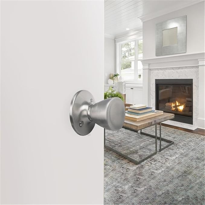 Design House 781898 Tulip Dummy Door Knob Satin Nickel