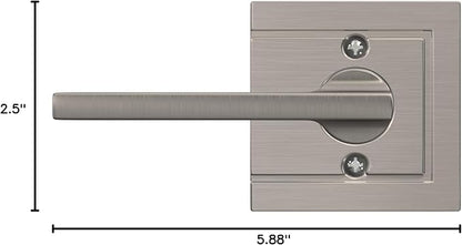 SCHLAGE Lock Company Latitude Lever with Upland Trim Non-Turning Lock, Satin Nickel (F170 LAT 619 ULD)
