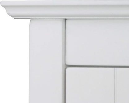 Elegant Home Fashions Connor Floor Cabinet with 2 Glass Doors | Adjustable Shelf