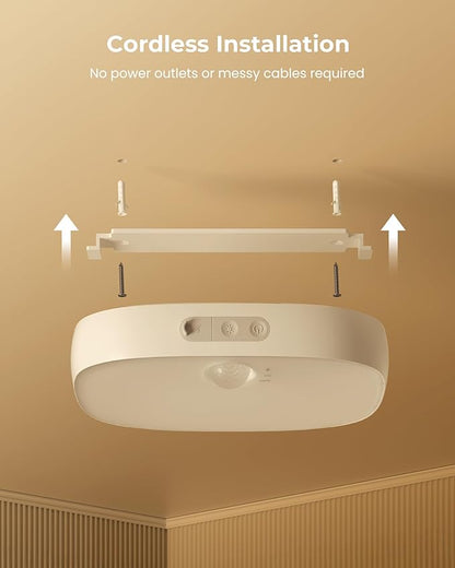FULEN Shower Lights IP65 Waterproof, Motion Sensor Ceiling Light, Rechargeable Closet Light with 10000mAh Battery, LED Shower Lamp for Bathroom, Cordless Ceiling Lamp with RGB Colors, Remote Control