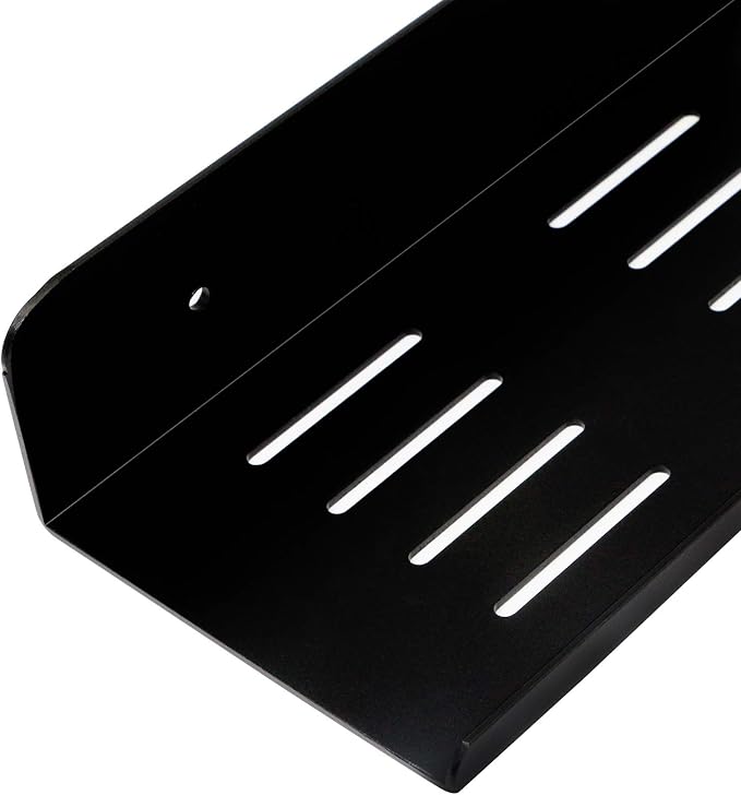 SinLoon 7.8 Inch Small Shelf in Flat Satin Aluminum Bathroom Shelf Wall Mount for Small Speaker Smartphone, Tablet, Toiletries Black 2 Pack
