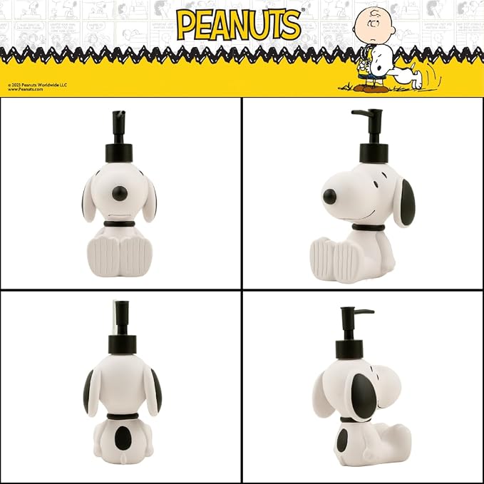 Collectibles Peanuts Snoopy Soap/Lotion/Hand Sanitizer Resin Pump Dispenser, 10.01 Ounces, (Officially Licensed Product) by Franco