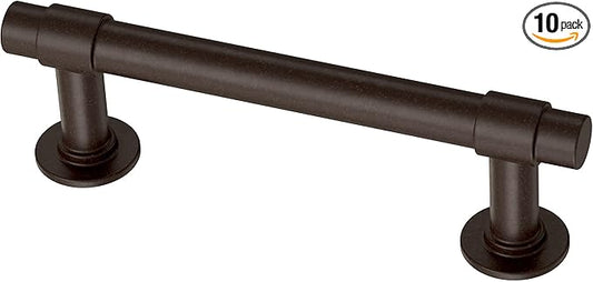 Franklin Brass Francisco (10-Pack) Cabinet Handles 3" Hole Center Pulls | Deep Bronze Hardware Kitchen Door, Drawers, Dressers, Furniture P29520K-324-B1