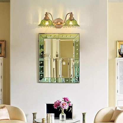 Green 2 Light Vanity Light Bathroom Light Vintage Bathroom Light Fixtures