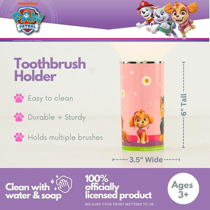 Paw Patrol Skye Kids Toothbrush Holder - Pencil/Pens Tumbler, (Officially Licensed Product) by Franco