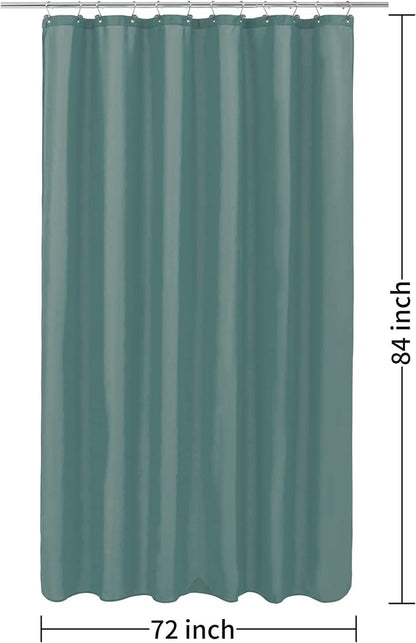 ALYVIA SPRING Extra Long Waterproof Fabric Shower Curtain Liner Teal, 72x84 | 3 Magnets, Soft Cloth & Hotel Quality, Machine Washable, Light-Weight, Extra Long Size