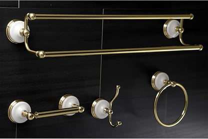 Kingston Brass BAK1113478ORB Victorian 4-Pieces Dual -Towel Bar Bathroom Hardware Set, 24 inch Length, Oil Rubbed Bronze