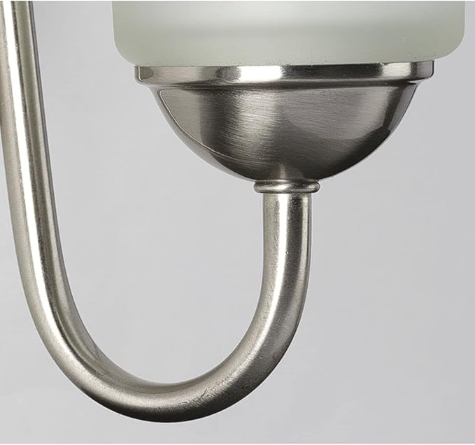 Progress Lighting Classic Collection 2-Light Etched Glass Traditional Bath Vanity Light Brushed Nickel, 7-7/8" x 13"