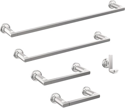 Delta Tetra (1-Pack) 18'' Towel Rack for Bathroom Polished Chrome Towel Bar for Bathroom Wall Towel Holder Rod Wall Mounted 78918