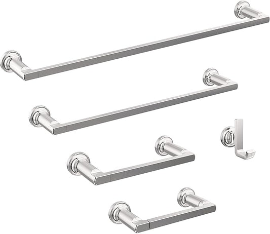 Delta Tetra (1-Pack) 18'' Towel Rack for Bathroom Polished Chrome Towel Bar for Bathroom Wall Towel Holder Rod Wall Mounted 78918
