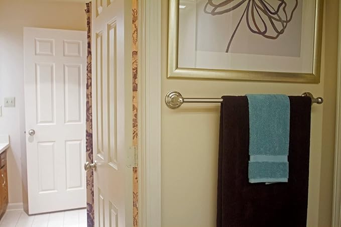 Design House 538330 Calisto 24-inch Wall-Mounted Towel Bar Satin Nickel