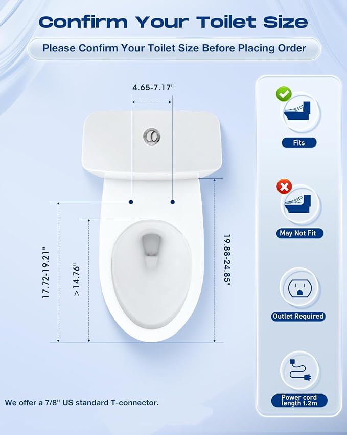 Sosh Electric Bidet Toilet Seat With Remote, Auto Open Lid, Elongated | Dryer, Feminine and Rear Wash, Self-Cleaning Nozzle, Adjustable Angle & Pressure, Eco, Night Light, Slow Close, Wider Seat