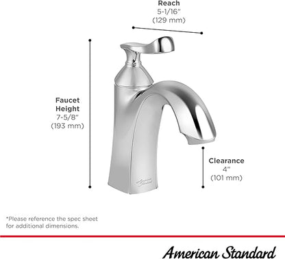 American Standard 7413101.295 Chatfield Single Hole Single-Handle Bathroom Faucet, 1.2 GPM, Brushed Nickel